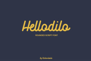 Hellodilo: A Rounded Script Font for Editorial Design
