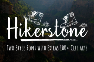 Hikerstone Family: A Rustic Display Font for Editorial Design