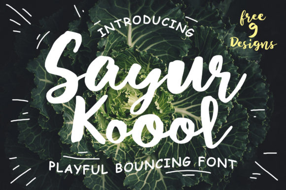 Sayur Koool: A Playful Script Font for Web Design