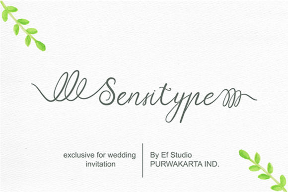 Sensitype: A Handwritten Script Font for Small Business